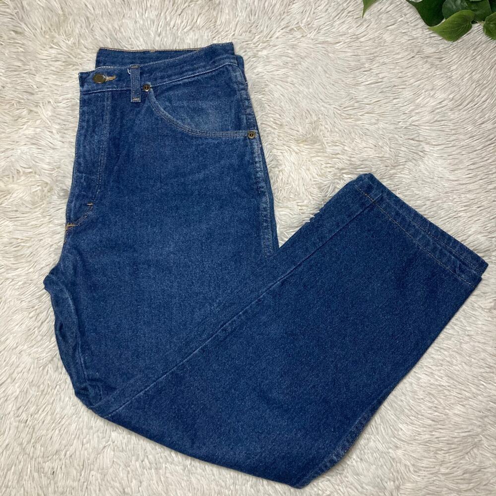 Wrangler| Mens vintage dark wash blue casual denim jeans